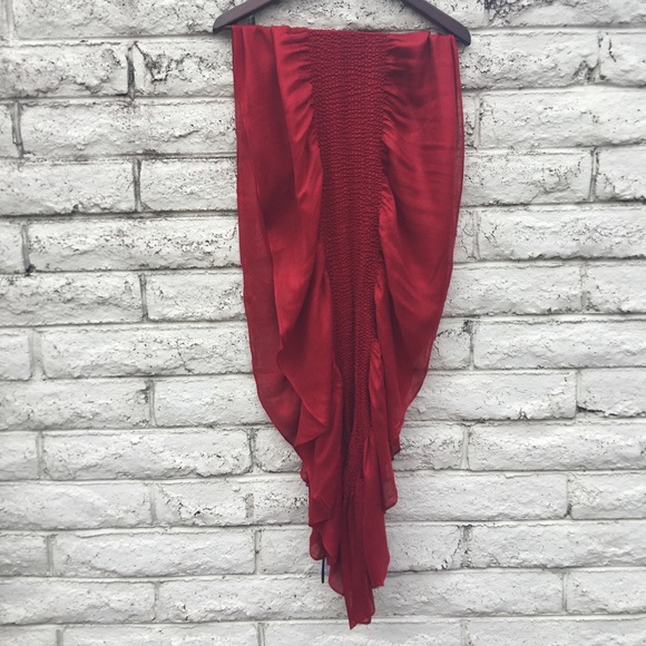 Portmans Deep Red Acrylic Scarf NWOT - Picture 5 of 15